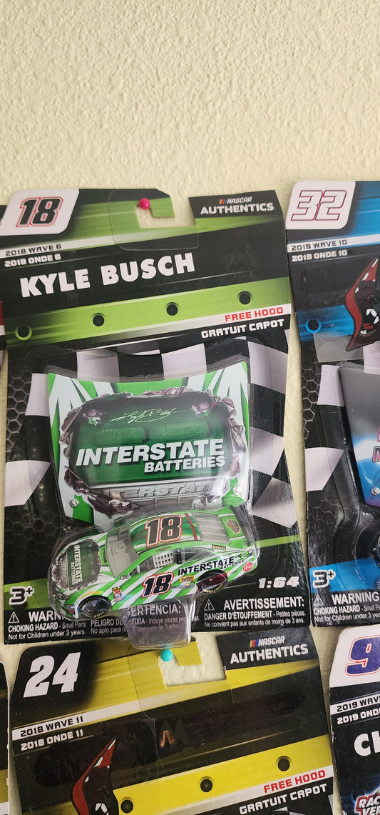 2018 Wave 6 Kyle Busch Interstate Batteries 1/64 NASCAR Authentics Diecast
